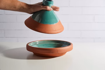 Contemporary Moroccan Cooking Tagine for Two (Handcrafted Clay)