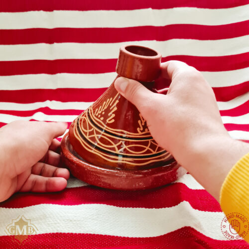 Moroccan Handcrafted Mini Tagine – Traditional Decorative Pottery