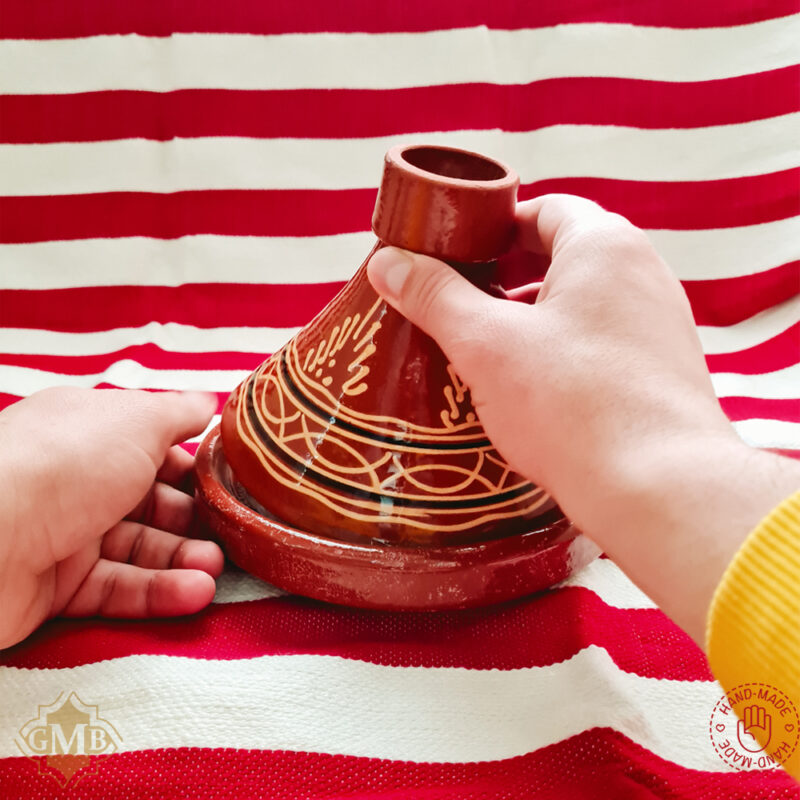 Moroccan Handcrafted Mini Tagine – Traditional Decorative Pottery
