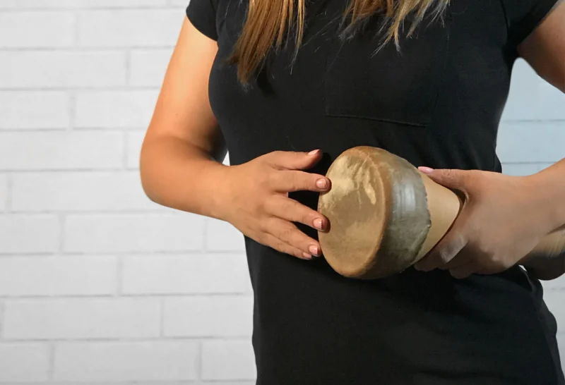 Moroccan Taarija Drum – Handcrafted Clay & Goat Skin Percussion Instrument