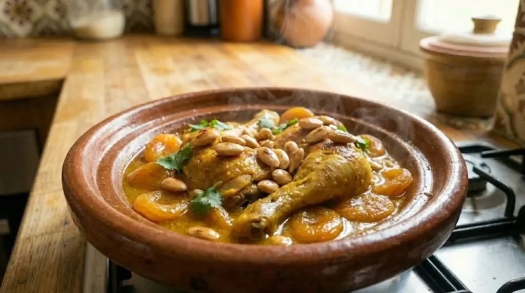 Serve chicken tagine