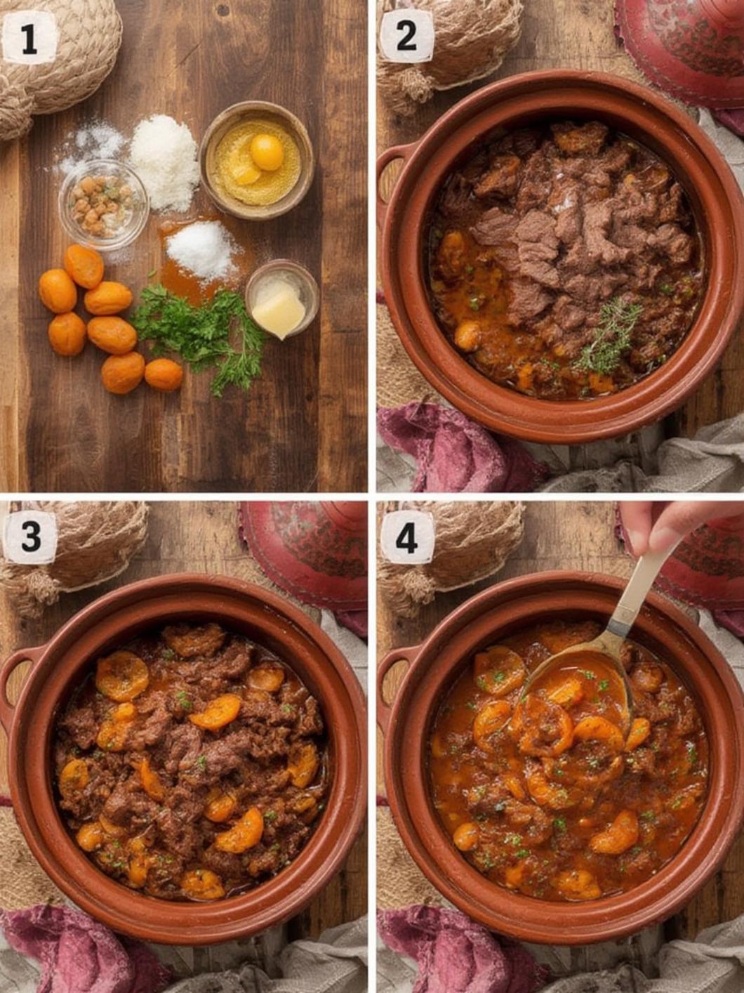 beef tagine with apricots 1