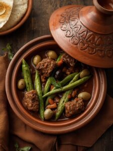 beef tagine with green beans and olives