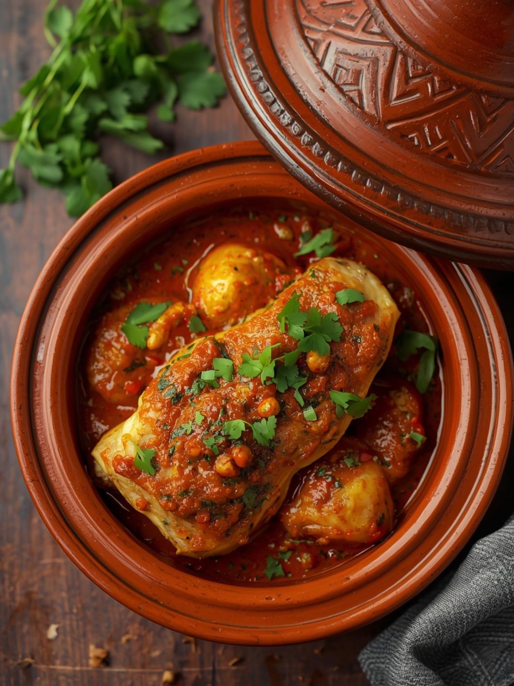 Classic Fish Tagine with Chermoula Sauce Recipe 1 fish tagine with chermoula