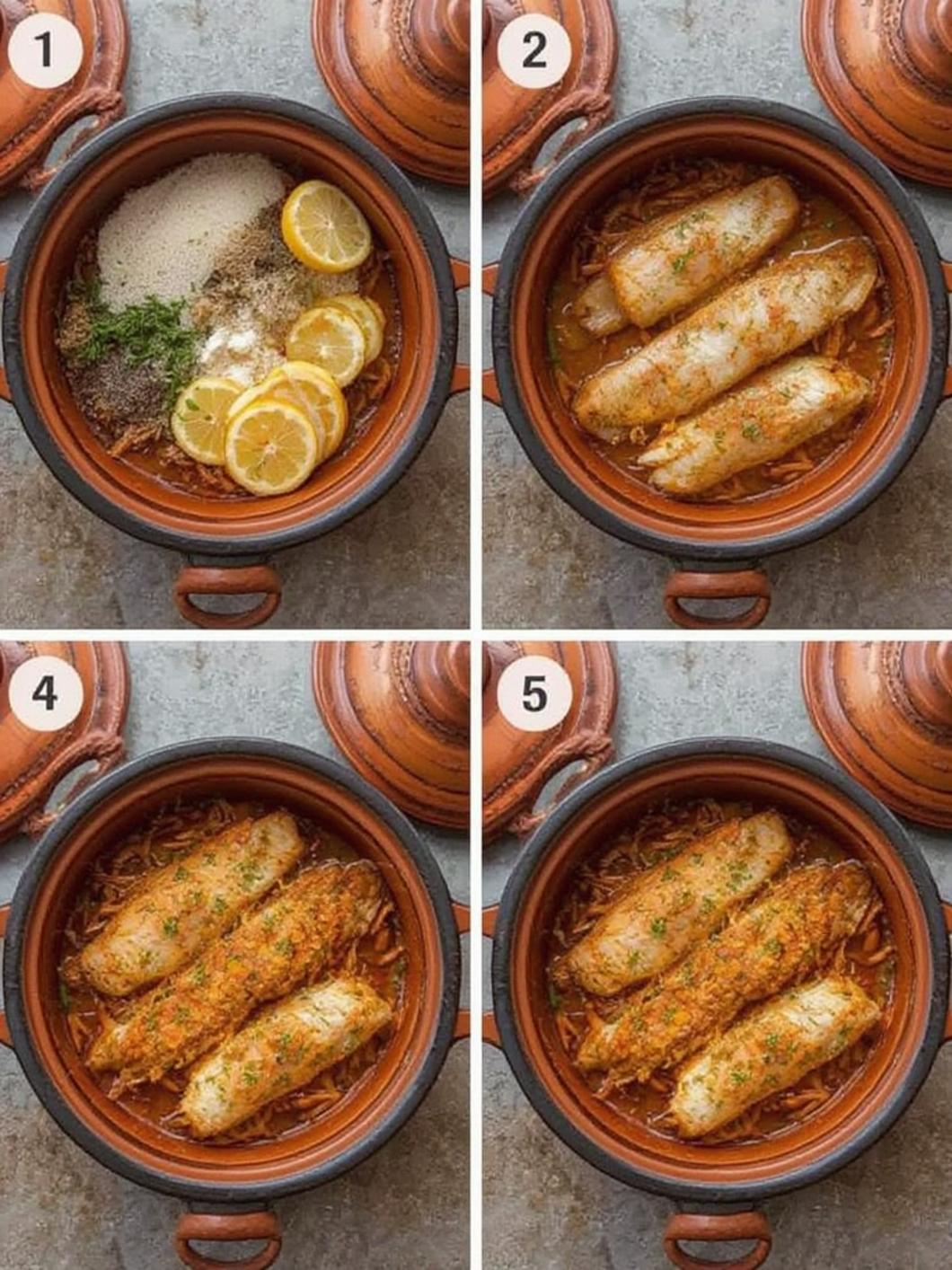 Fish Tagine with Preserved Lemons Recipe 2 fish tagine with preserved lemons 1