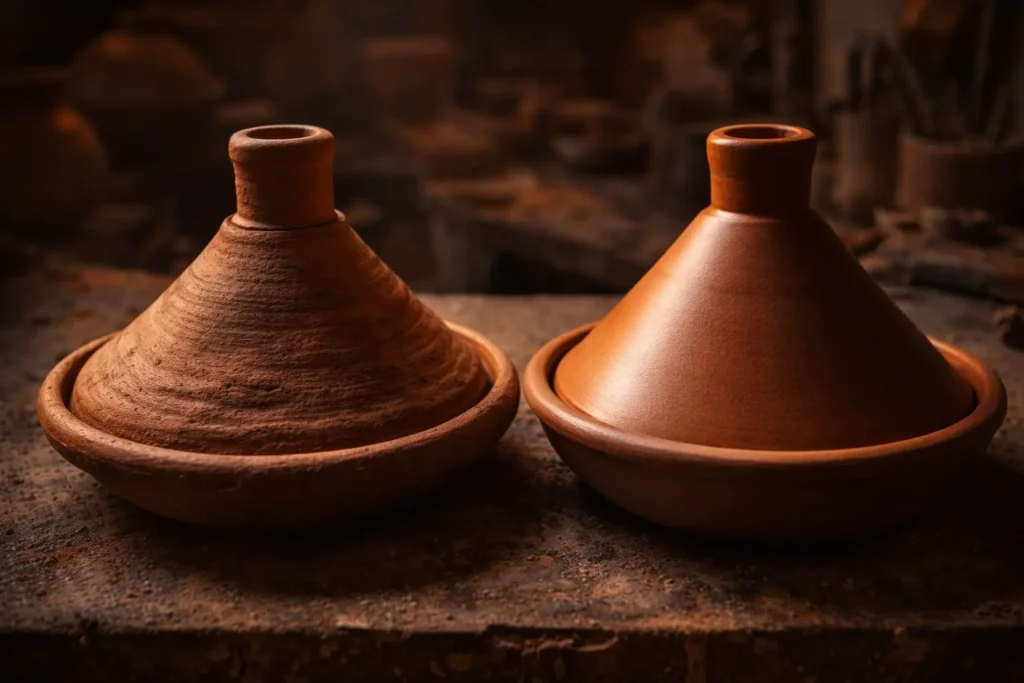 handcrafted Moroccan clay tagine