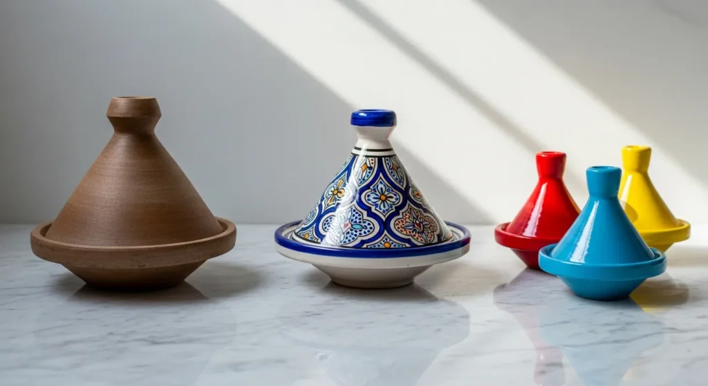 The Tagine Cooking Vessel: Your Complete Guide to Moroccan Clay Cookware 3 different types of Moroccan tagines