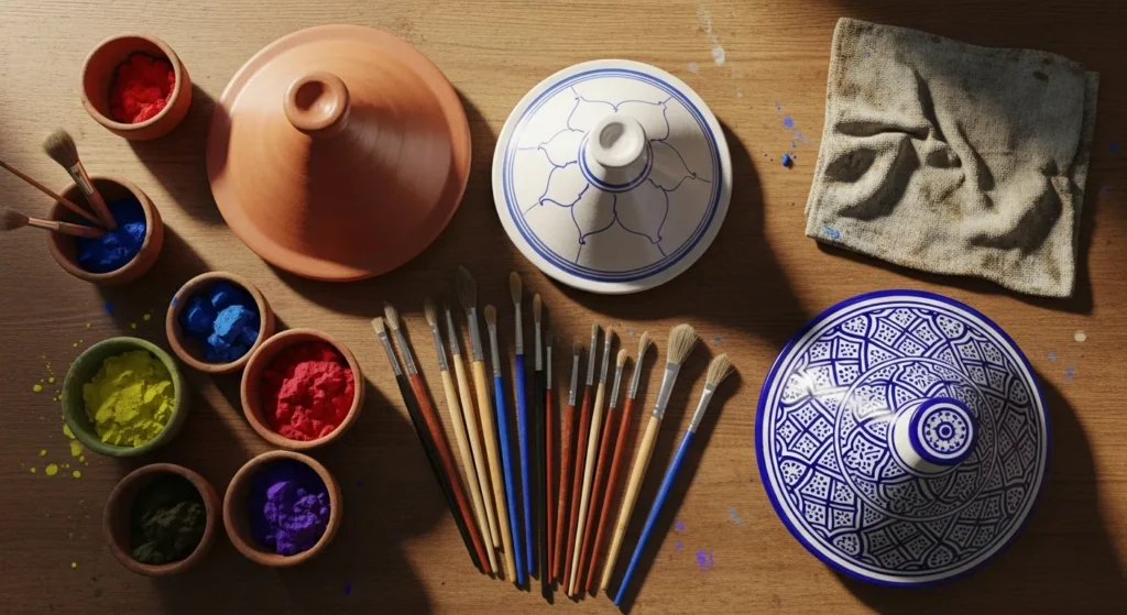 Fatima of Safi: The Woman Who Paints Stories Into Clay 2 Moroccan ceramic painting