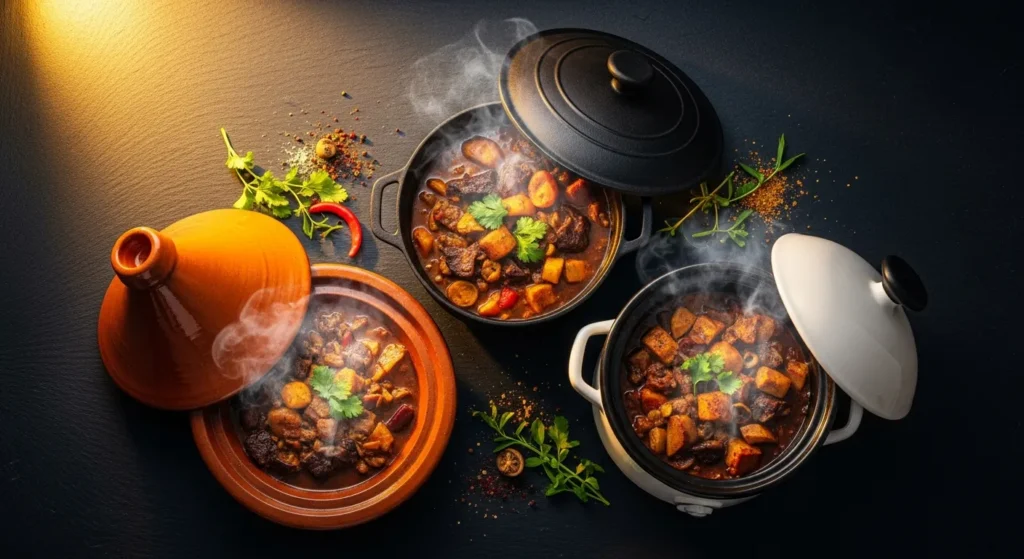 Tagine vs Dutch Oven vs Slow Cooker: Which Slow-Cook Vessel Is Right for You? 1 Tagine vs Dutch Oven vs Slow Cooker
