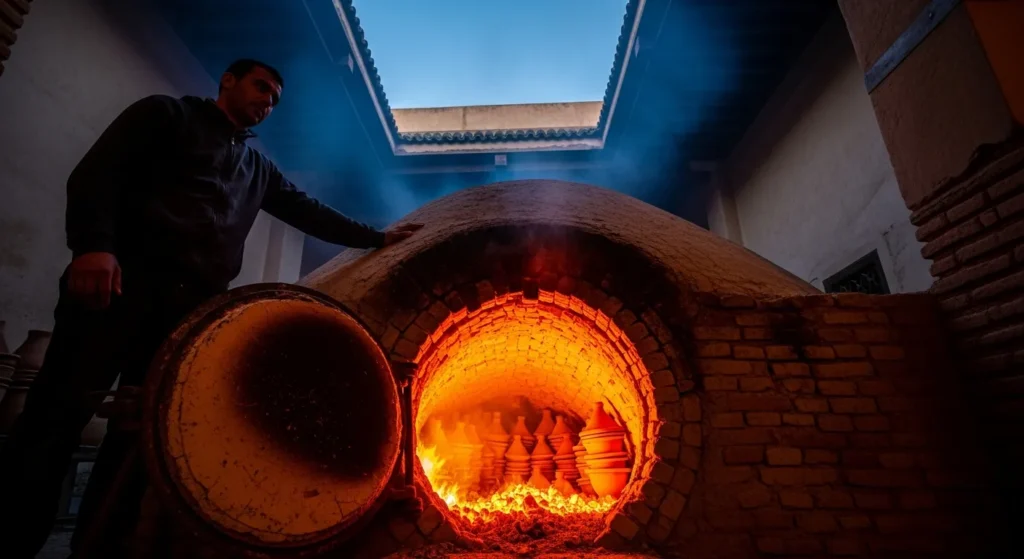 Traditional Moroccan pottery kiln