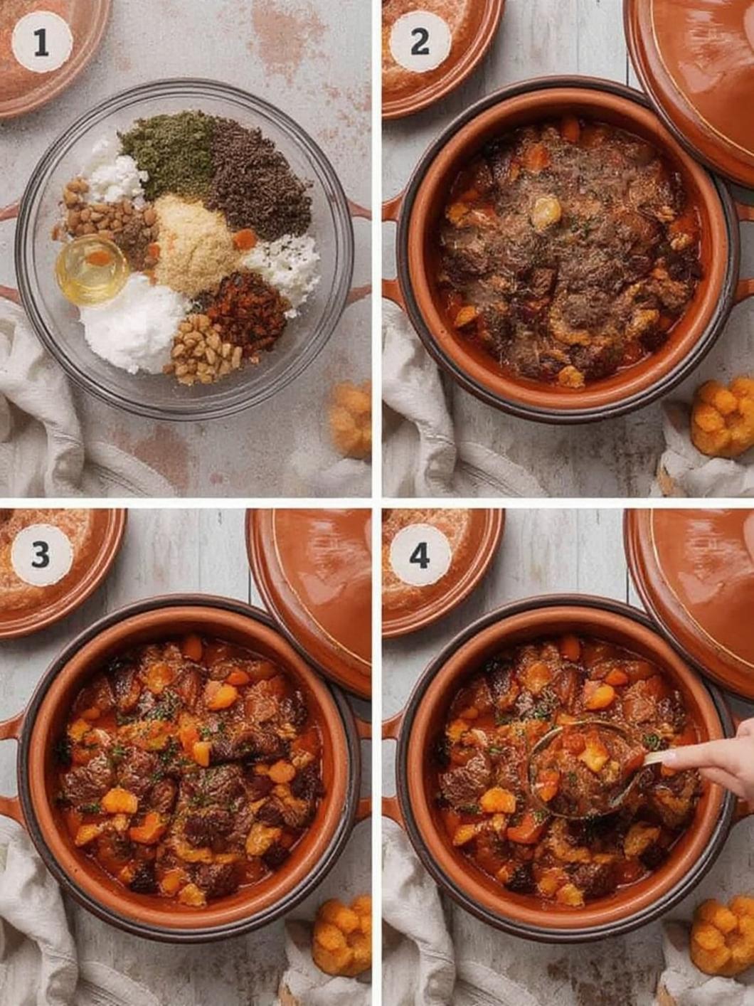 Beef Tagine with Prunes And Apricots Recipe 2 beef tagine with prunes and apricots 1