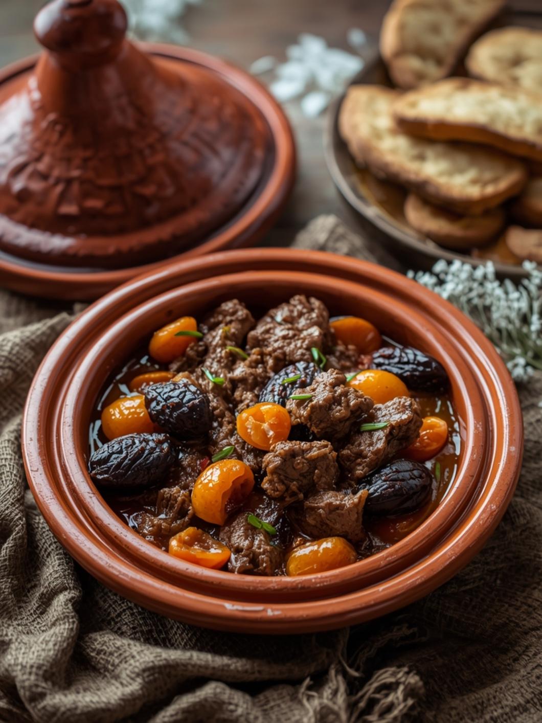 Beef Tagine with Prunes And Apricots Recipe 1 beef tagine with prunes and apricots