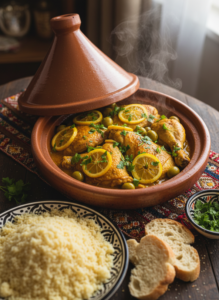 chicken tagine with apricots and chickpeas