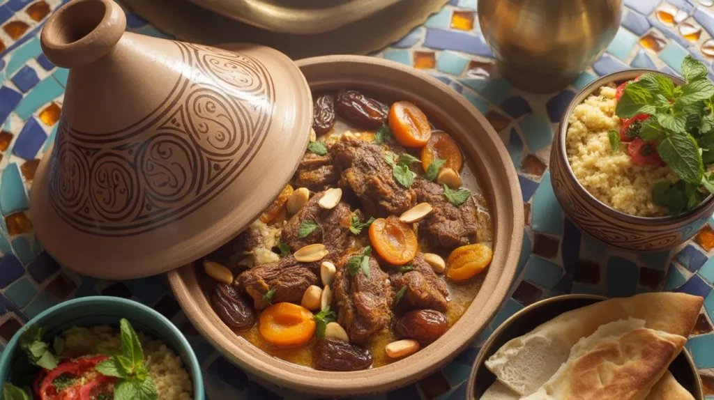 The Tagine Cooking Vessel: Your Complete Guide to Moroccan Clay Cookware 4 cooked Moroccan dish
