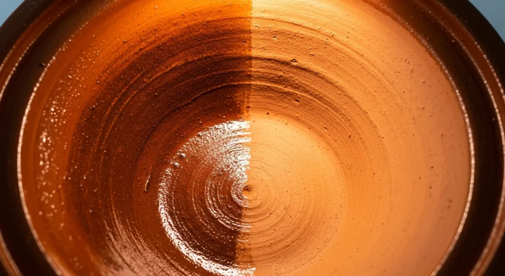 How to Re-Season a Tagine: Restore Your Clay Pot to Perfect Condition 2 Seasoned and unseasoned tagine