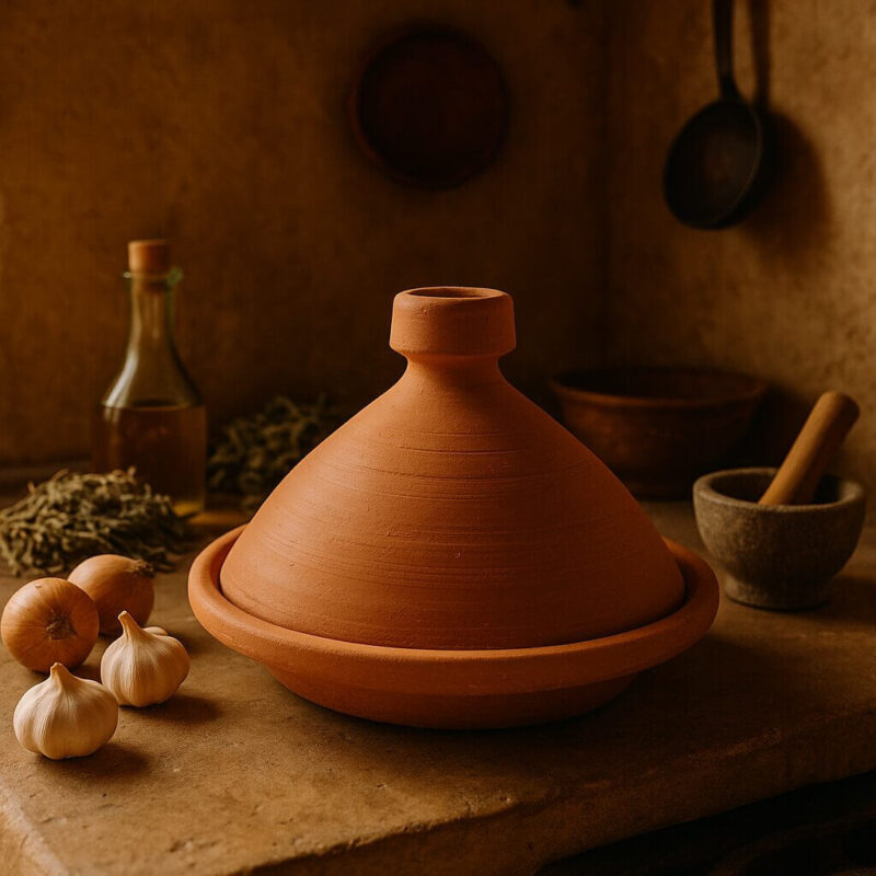 Handcrafted Terracotta Tagine Authentic Moroccan Clay Cooking Pot